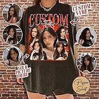 Vista 2 de NAZENTI Personaliza tus propias camisetas Bootleg Rap, personaliza tu texto vintage camiseta, camisetas gráficas personalizadas, regalo