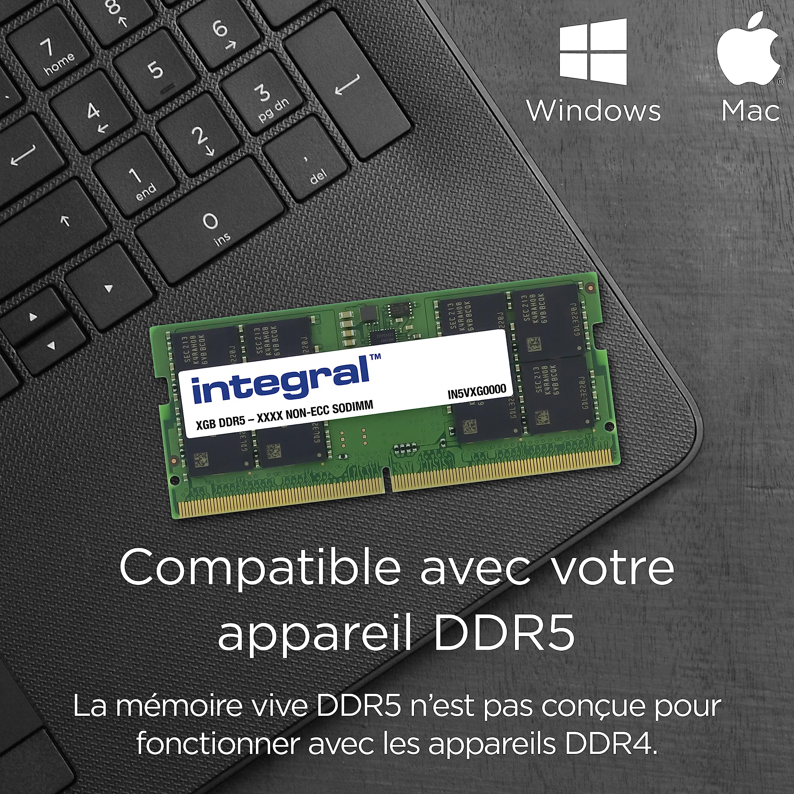 Integral 8GB DDR5 RAM 5600MHz SODIMM Laptop Notebook MacBook