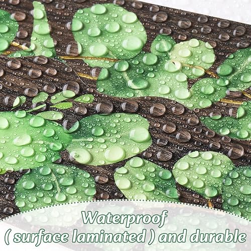 Miniatura 4 de Outus Calcomanías bohemias de eucalipto para tablón de anuncios, borde y hojas tropicales, decoración de pared (estilo vivo, 59 pies)