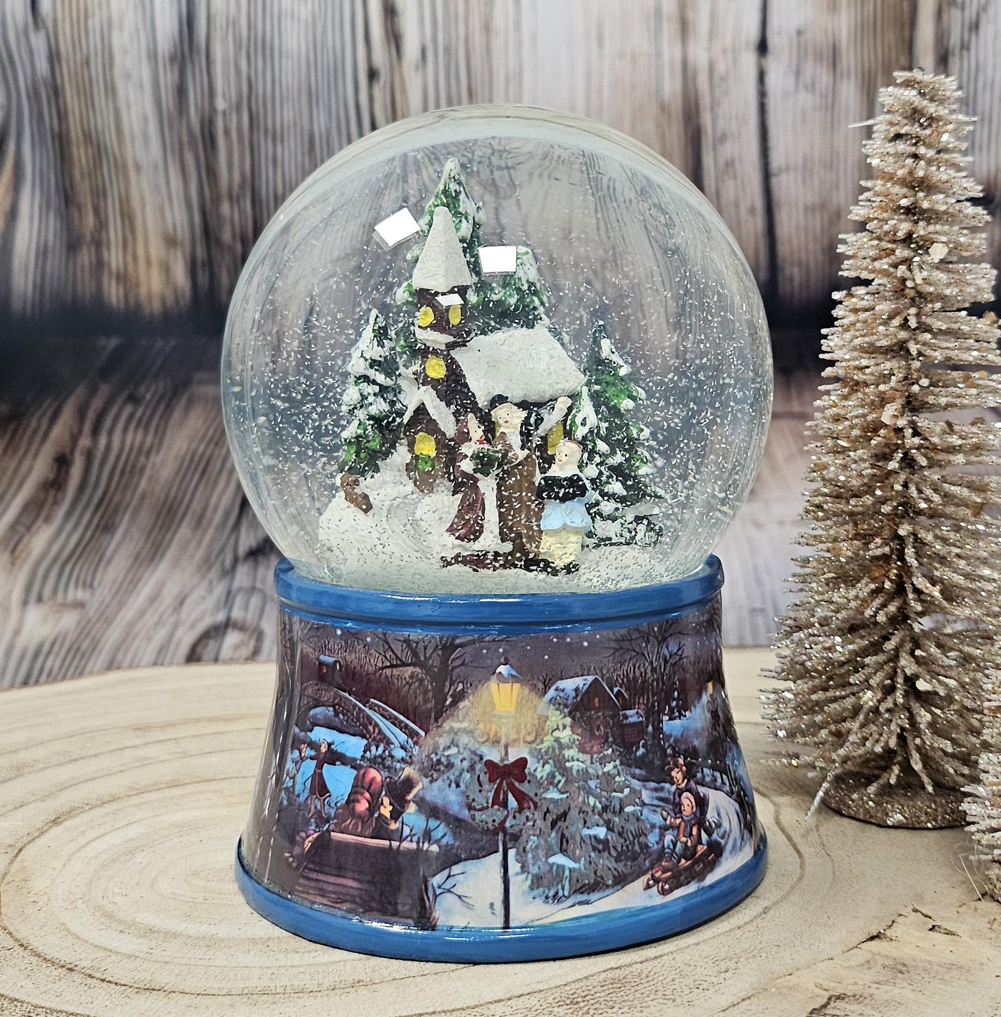 Bola de nieve de Navidad paseo musical que alegra espacios apagados con su agitación 14x10cm