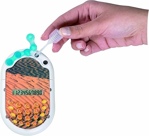 LEXiBOOK Calculadora verde, sustancia líquida como fuente de alimentación, funciones básicas y avanzadas, GRC030