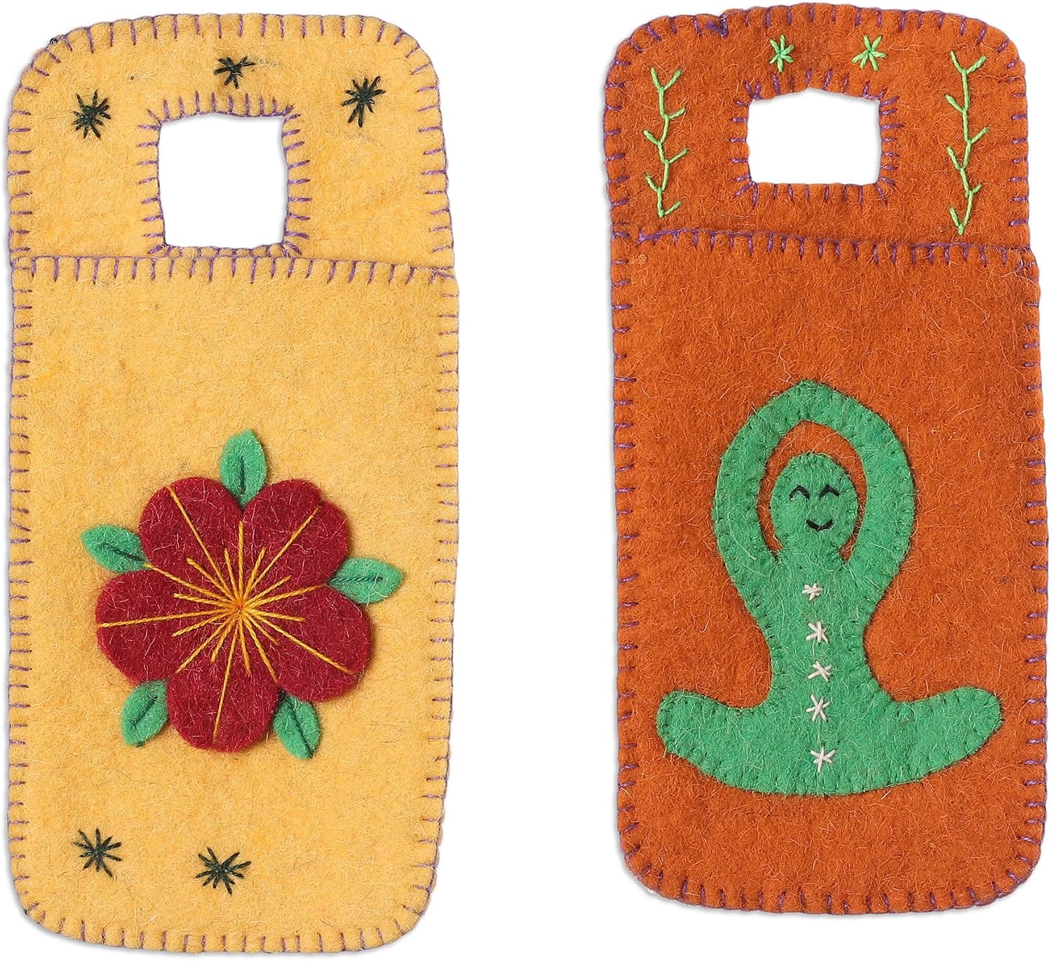 NOVICA Brown Yoga Gadgets and Gear from India 'Peaceful Vibes'