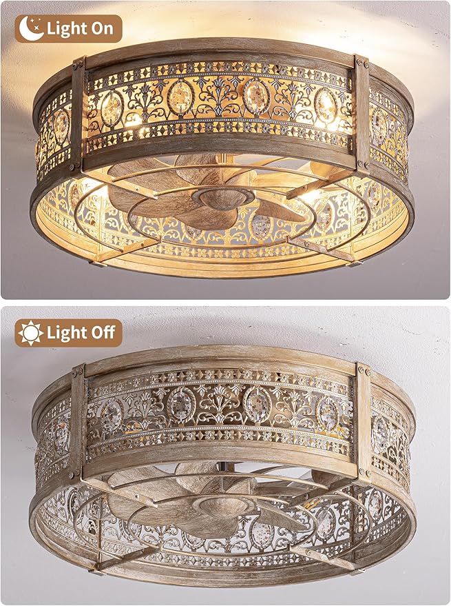 Ventilador de Techo 18" Con Luz LED y Control Remoto 110V miniatura 5