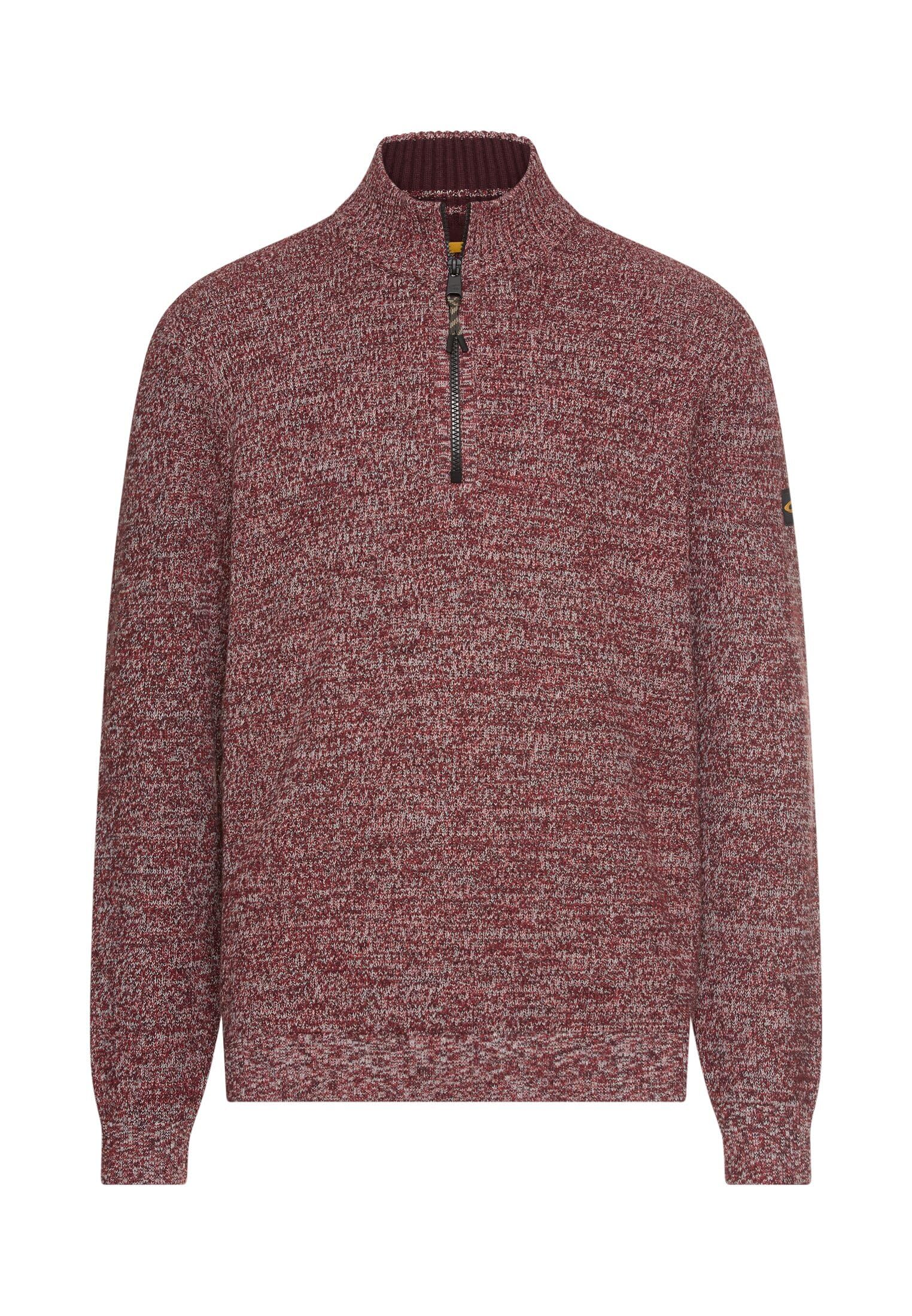 camel active Herren Strick-Troyer mit melierter Struktur
