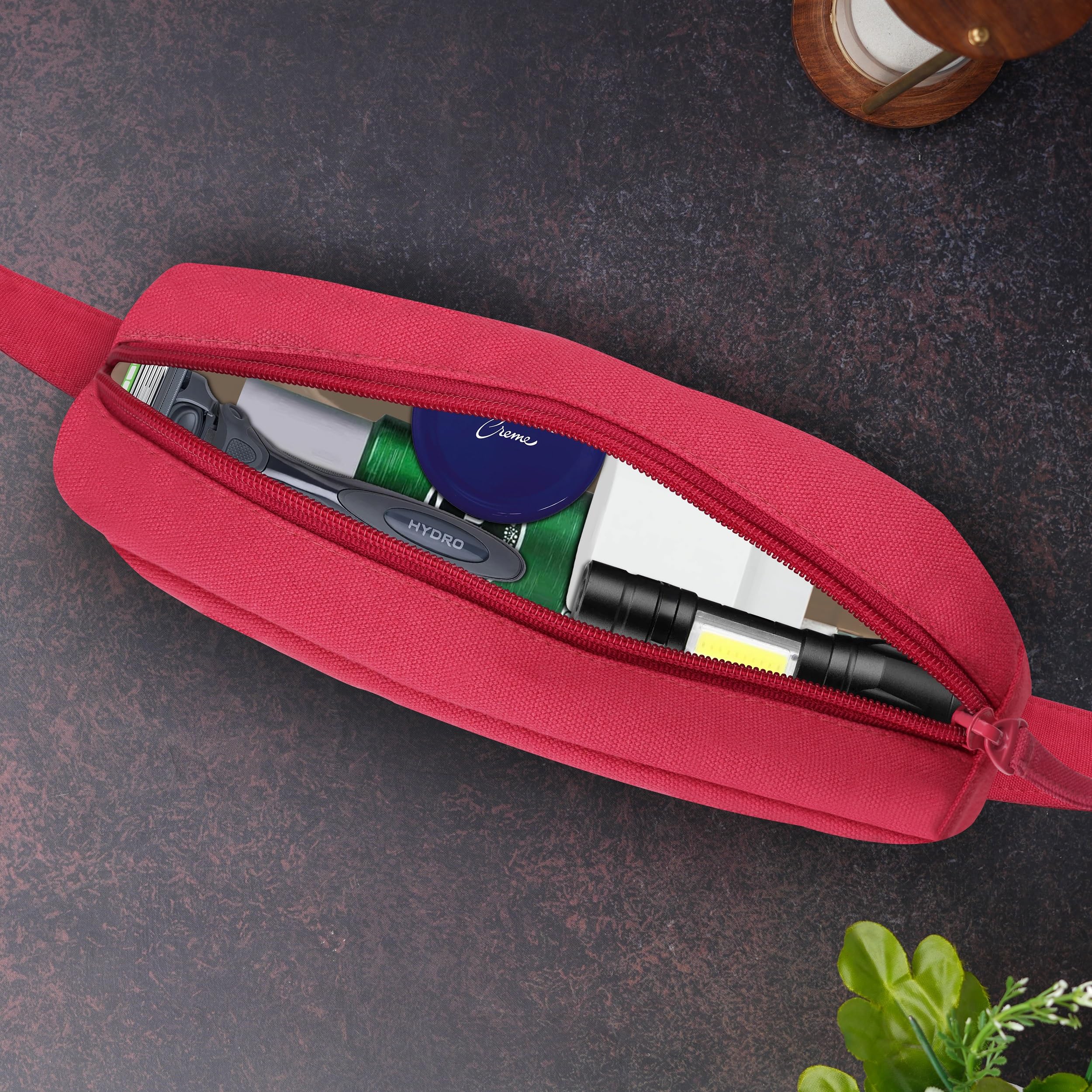 The Wallet Store Urban Trek Canvas Fanny Bag - Red