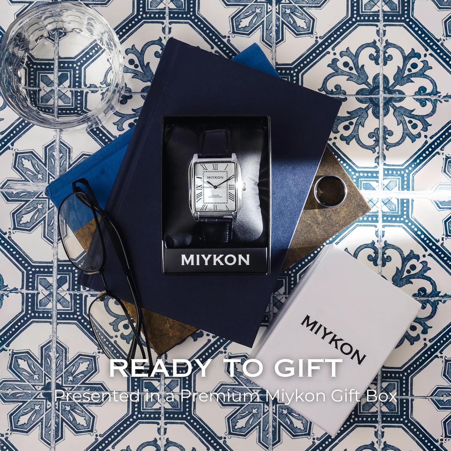 Miykon Vintage Watches for Men – Classic Tank Square Analog Watch with Genuine Leather Wrist Strap, Mens Dress Watches – Japanese Quartz, Waterproof to 100ft - Image 6