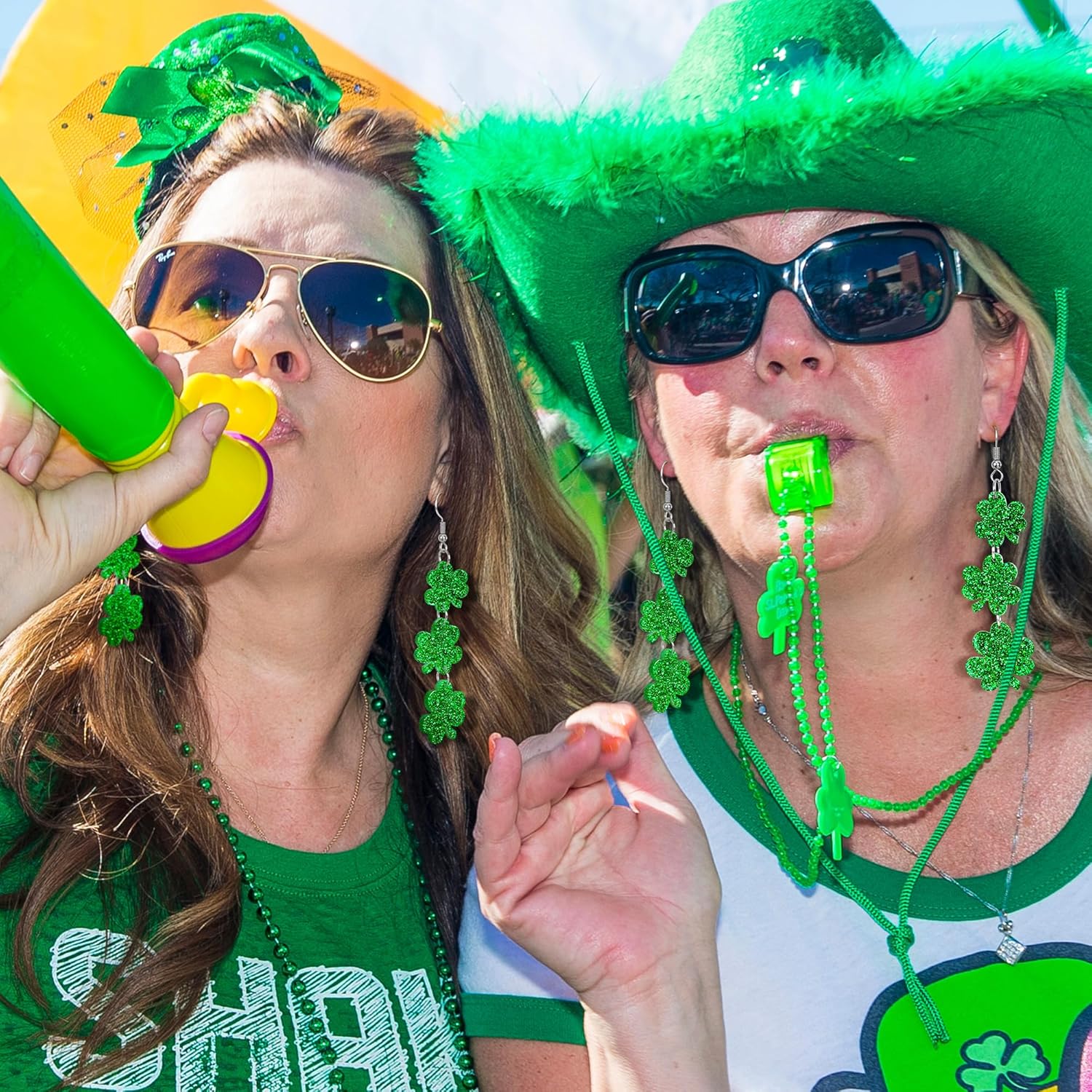 St Patricks Day Earrings, Acrylic St Patricks Day Accessories for Women, Green Irish earrings for Festival Good Luck Gift - Image 6