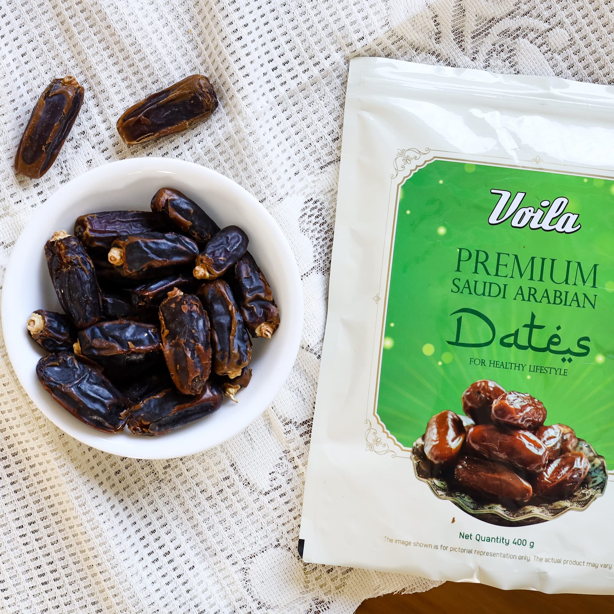 Voila Mushrook Dates 400 gm | Vegan | Source of Fiber | Arabian Dates (B08XC26K3L) Amazon Price History, Amazon Price Tracker