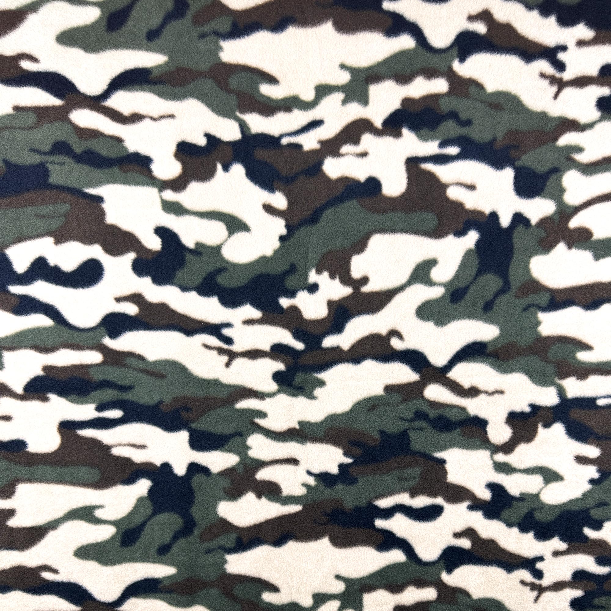 Barcelonetta | Fleece Fabric | 2 Yard | 72"X60" Inch | Polar Fleece | Soft, Anti-Pill | Throw, Blanket, Poncho, Pillow Cover, PJ Pants, Booties, Eye Mask (Camo Green, 2 Yard)
