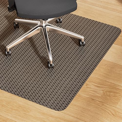 Miniatura 44 de Yecaye Tapete para silla de oficina para suelo de madera dura, 36 x 48 pulgadas, protege el suelo debajo del escritorio de la computadora, tapete