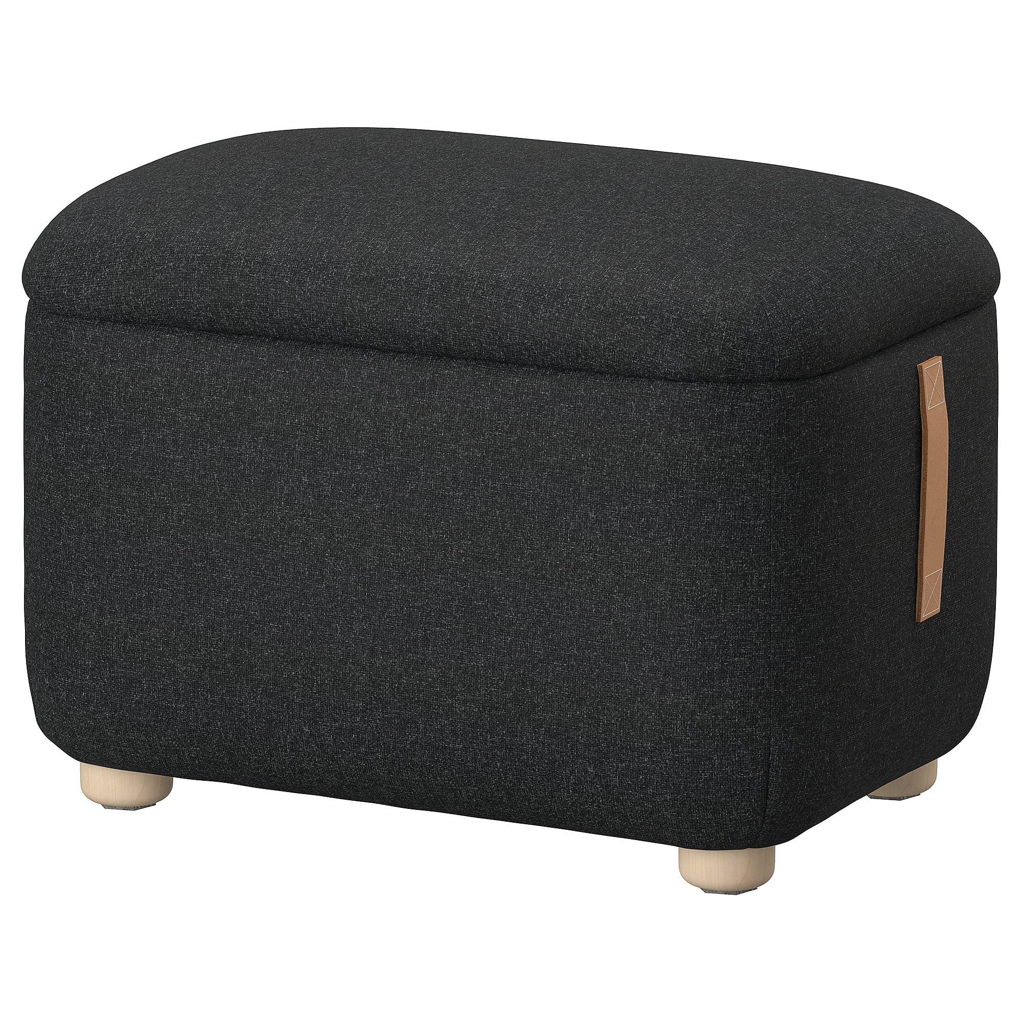 Repose-pieds avec rangement ProTuning OSKARSHAMN coffre de salon noir et gris