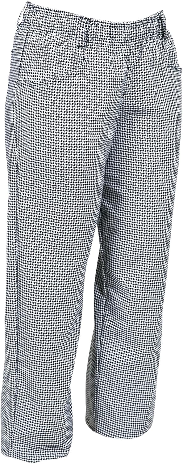 Mercer Culinary M60040HTS Millennia Women's Chef Pants in Hounds Tooth, Small, Black/White : Clothing, Shoes & Jewelry