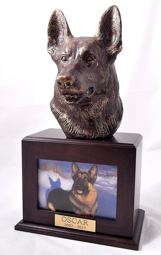 german shepherd ashes casket