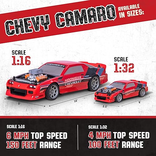 Miniatura 2 de Flybar Hoonigan Camaro - Auto a control remoto para niños - Coche RC, autos de carreras, 3.7V, 2.4 GHz, diseño de réplica detallada, batería