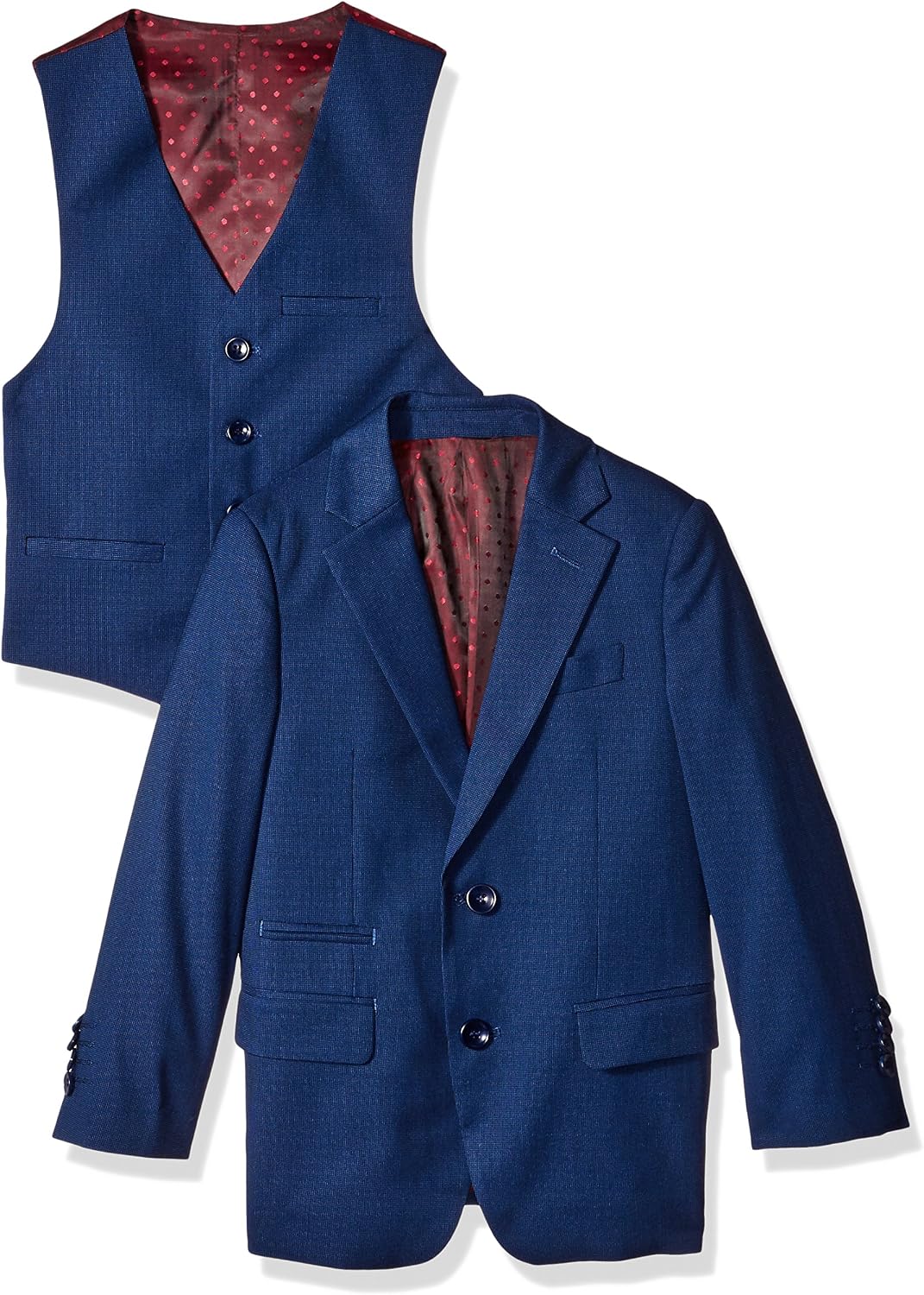 Isaac Mizrahi Boys' 3 Piece Two Button Birdseye Suit Set