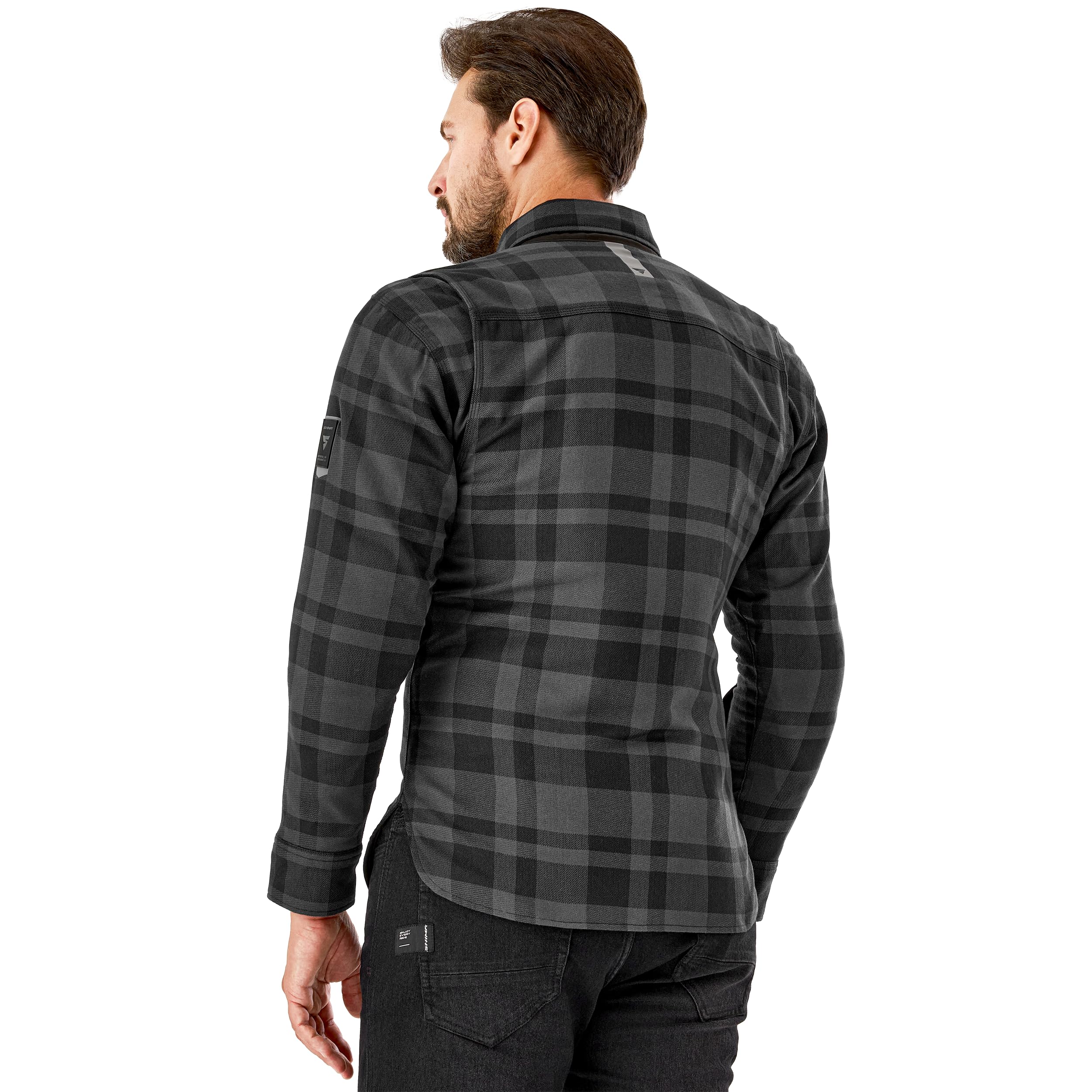 SHIMA RENEGADE Motorradhemden Herren und Damen - Motorrad Kariertes Hemd mit Protektoren Jacke Flanell Lumber Aramid | Wetterfester Fahrkomfort