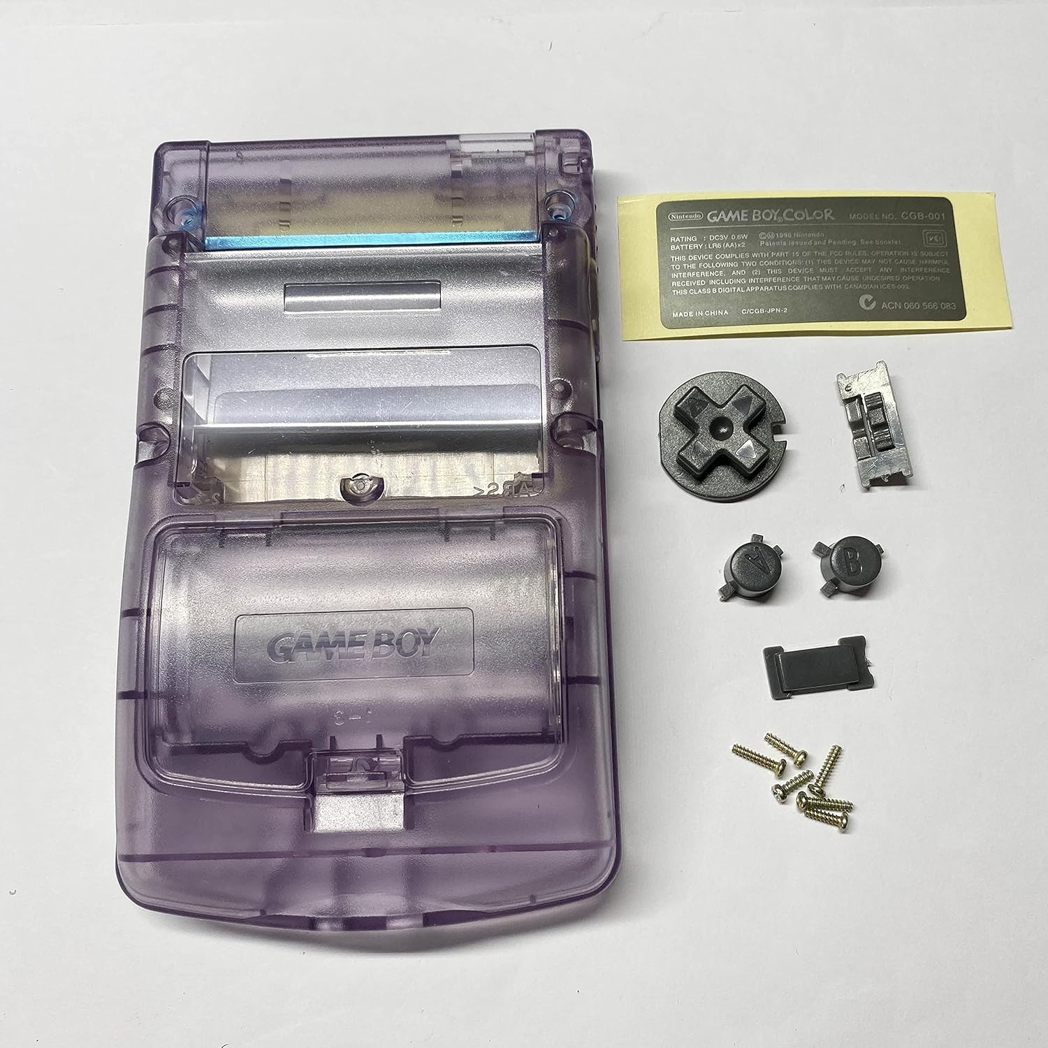Gametown Full Housing Shell Pack with Screwdriver for Nintendo Game boy Color GBC Repair Part-Transpant : Video Games