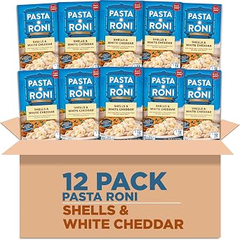Pasta Roni Shells & White Cheddar Mix (Pack of 12 Boxes)