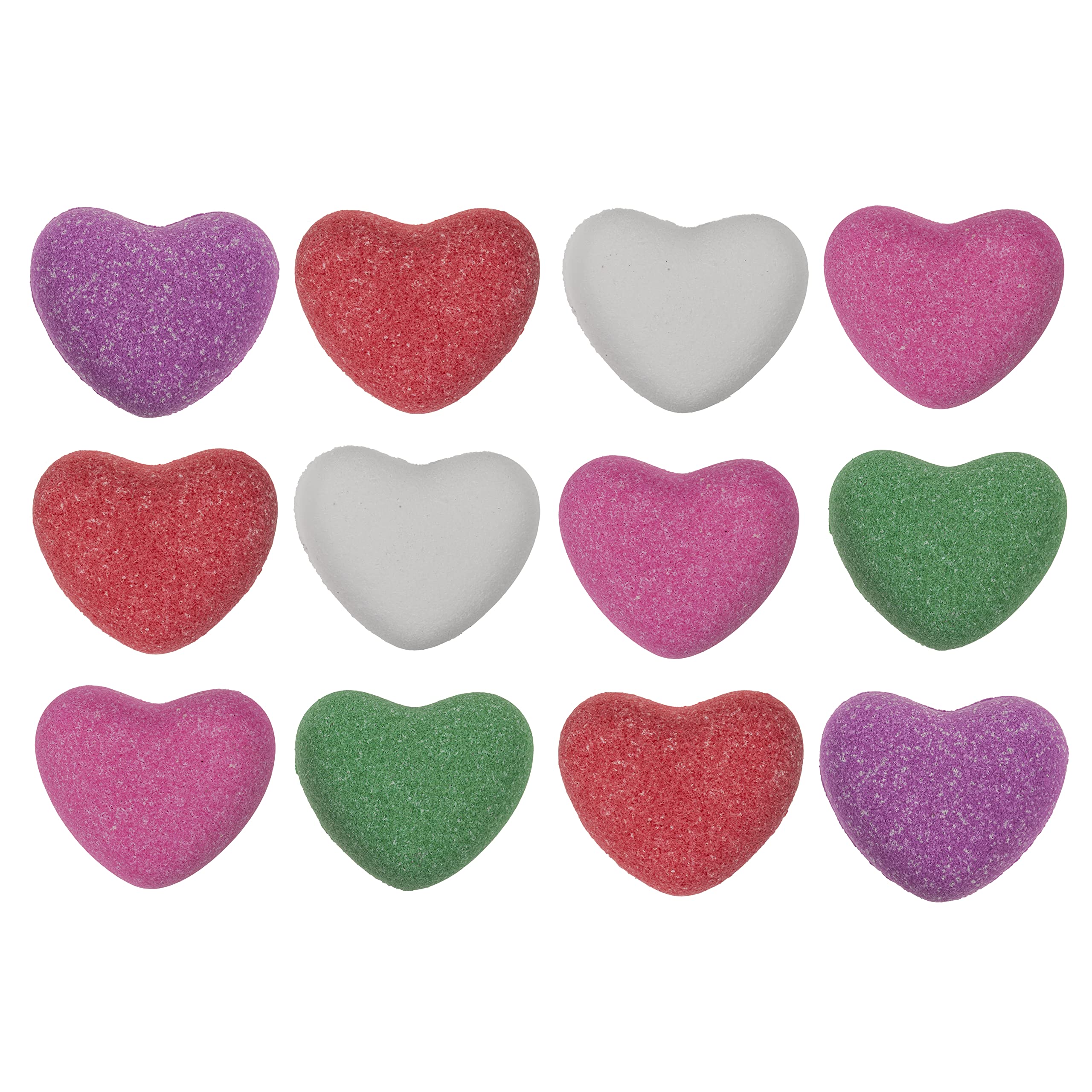 Set de regalo para bombas de baño, perlas de baño, aditivos de baño con aceites esenciales para mujeres, novias, madres, niños, regalo para cumpleaños, Navidad, Día de la Madre (12 x 150 g, corazón