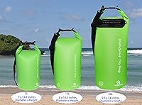 Vista 23 de Freegrace - Juego de 3 bolsas secas impermeables, bolsa seca con 2 cierres y correa de hombro desmontable; bolsa de cintura y funda para teléfono