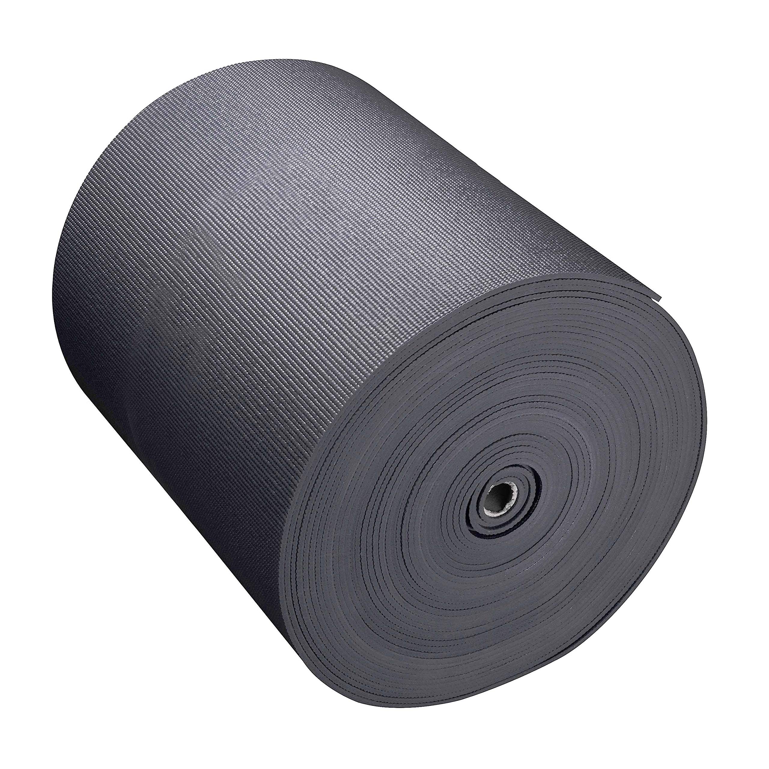 Explore - Rollo de esterilla de yoga, 24 pulgadas x 100 pies, tapete de ejercicio de 4 mm de grosor, antideslizante, para entrenamiento en casa y fitness, antidesgarros, corta hasta 17