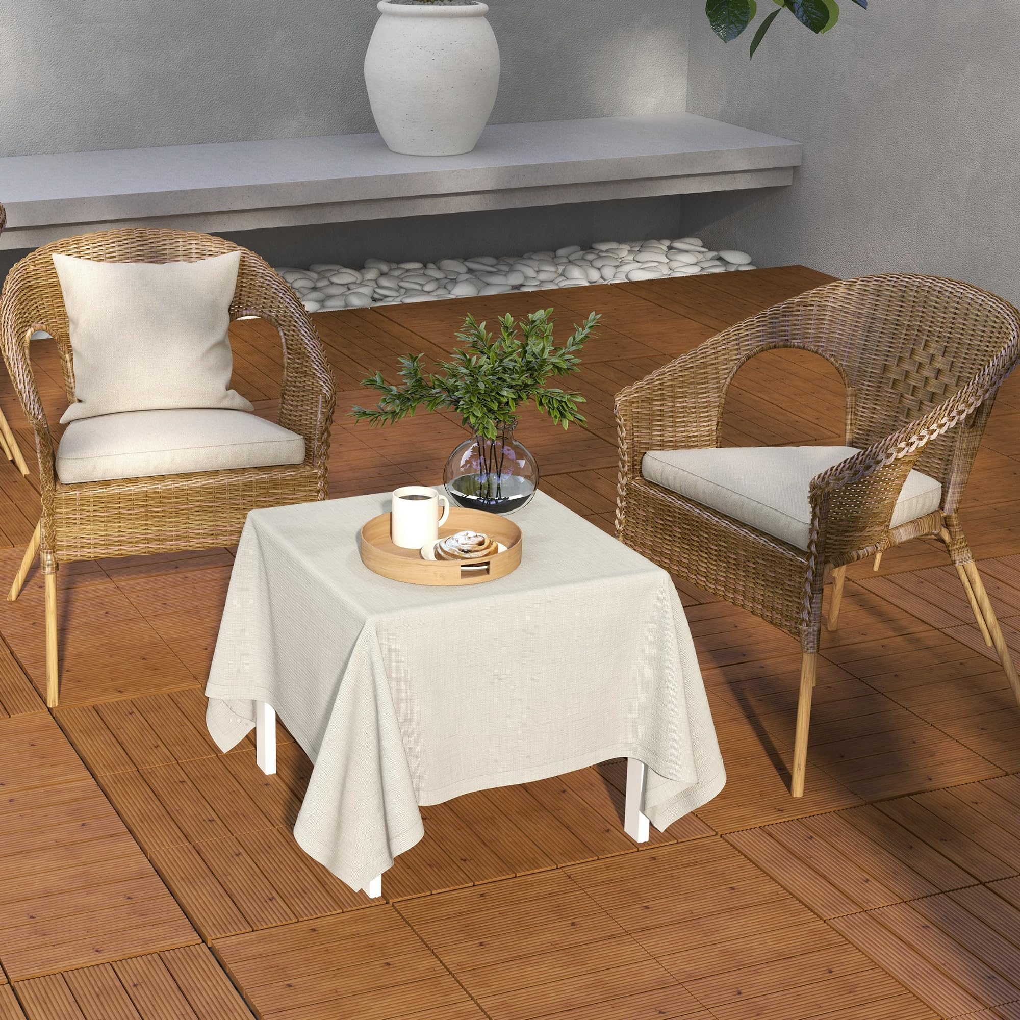 Outsunny Dalles terrasse emboîtables Lot de 12, 30 x 30 cm