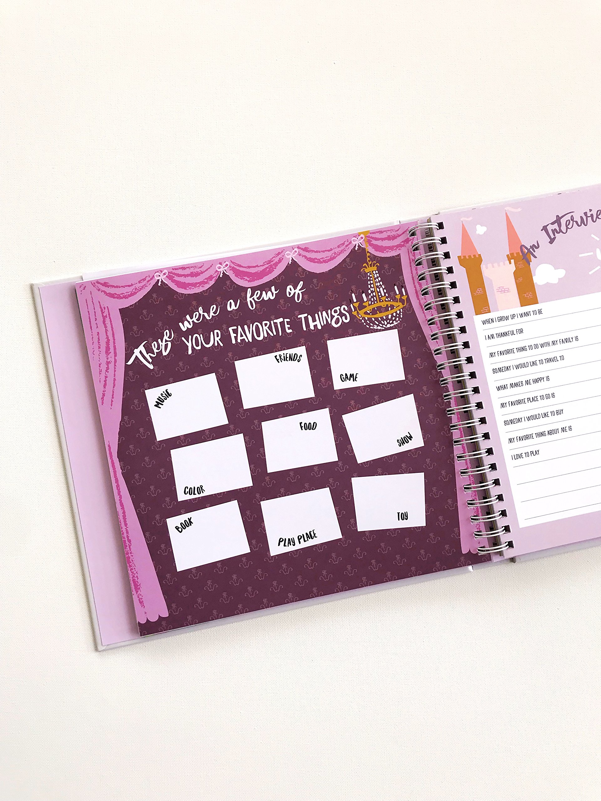 Lucy Darling The Little Years Erinnerungsbuch für Kleinkinder, Alter 1 bis 6 Jahre, Album für Mädchen, Meilenstein-Scrapbook zum Aufzeichnen wertvoller Erinnerungen – Erinnerungsbuch