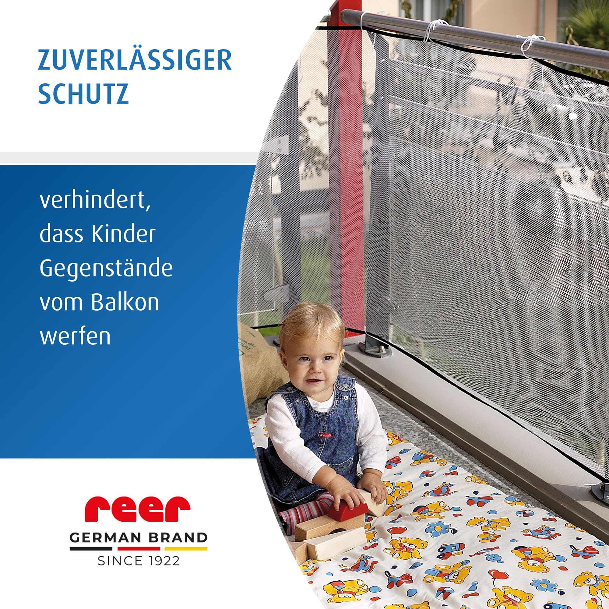 reer Balkon-Netz, Schutz-Netz für den Außen-Bereich, 294 x 94 cm