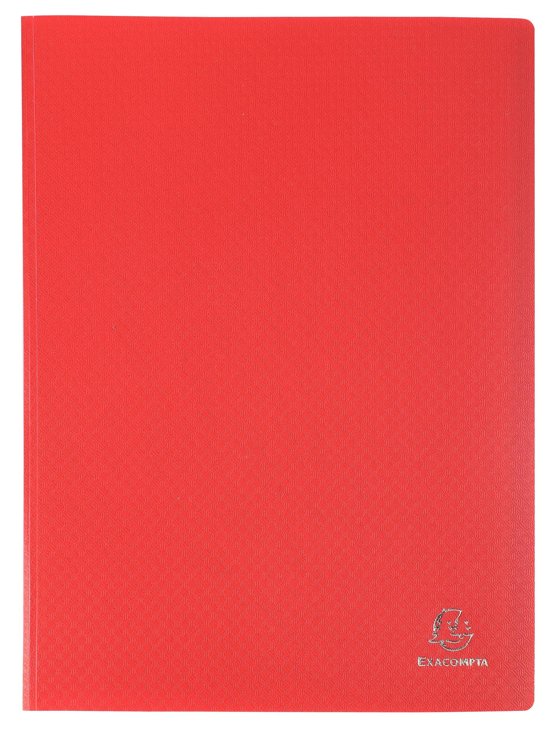 Exacompta - Ref. 88100E OPAK - Cartón de 8 protectores de documentos (100 fundas de cristal liso), 200 vistas, para tamaño A4, dimensiones 24 x 32 cm, cubierta de polipro semirrígido, colores surtidos