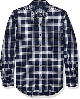 Buttoned Down Camisa deportiva Supima de algodón cepillado a cuadros para hombre