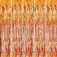 Vista 75 de GOER - Cortinas de tiras metálicas/oropel para fiestas, telón de fondo para fotos, cumpleaños, graduaciones, Año Nuevo, bodas, de 3.2 x 9.8 pies