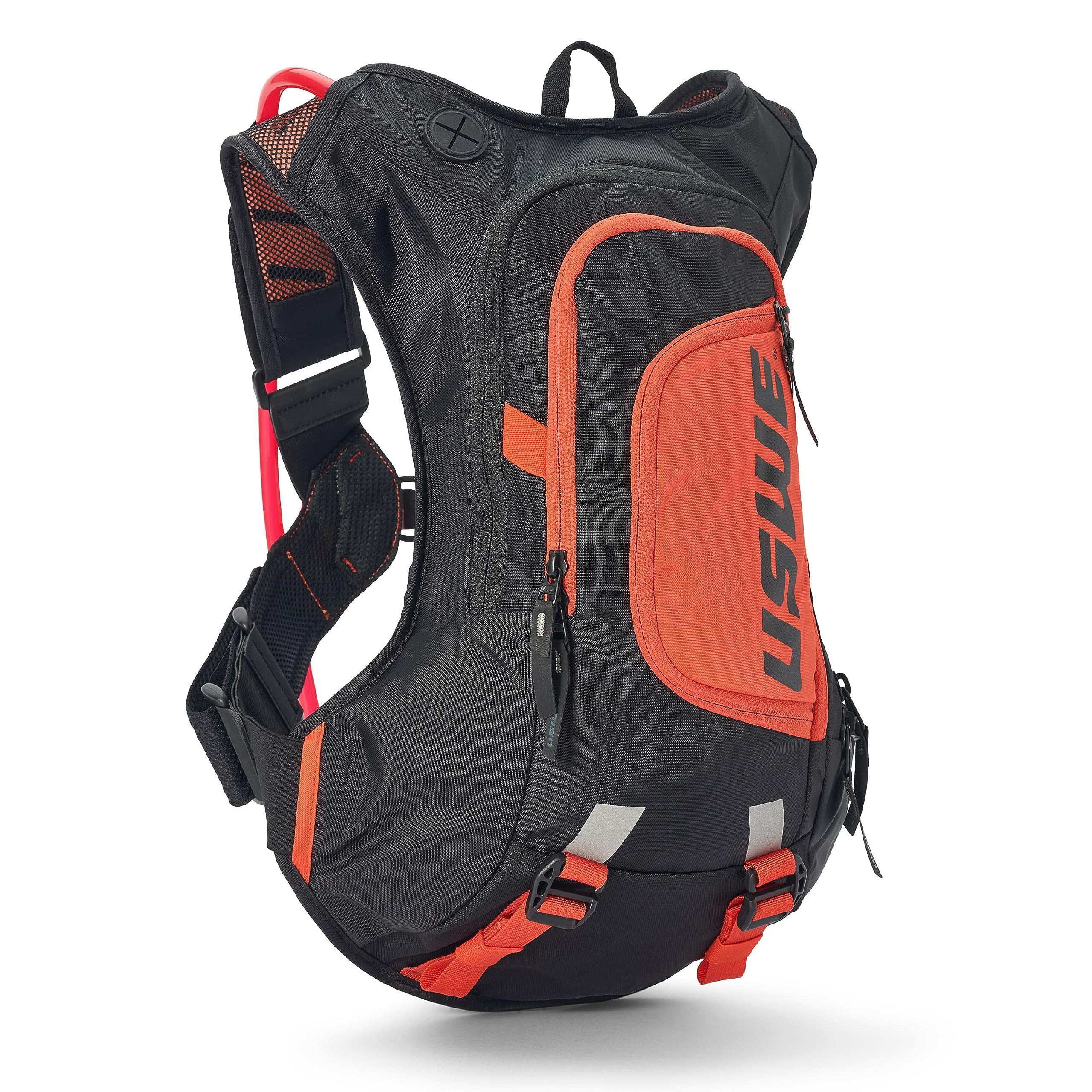 USWE Moto Hydro 12L Hydration Pack with 3.0L/ 100oz Water Bladder, a High End, Bounce Free Backpack for Enduro and Off-Road Motorcycle, Black Orange โ image 1