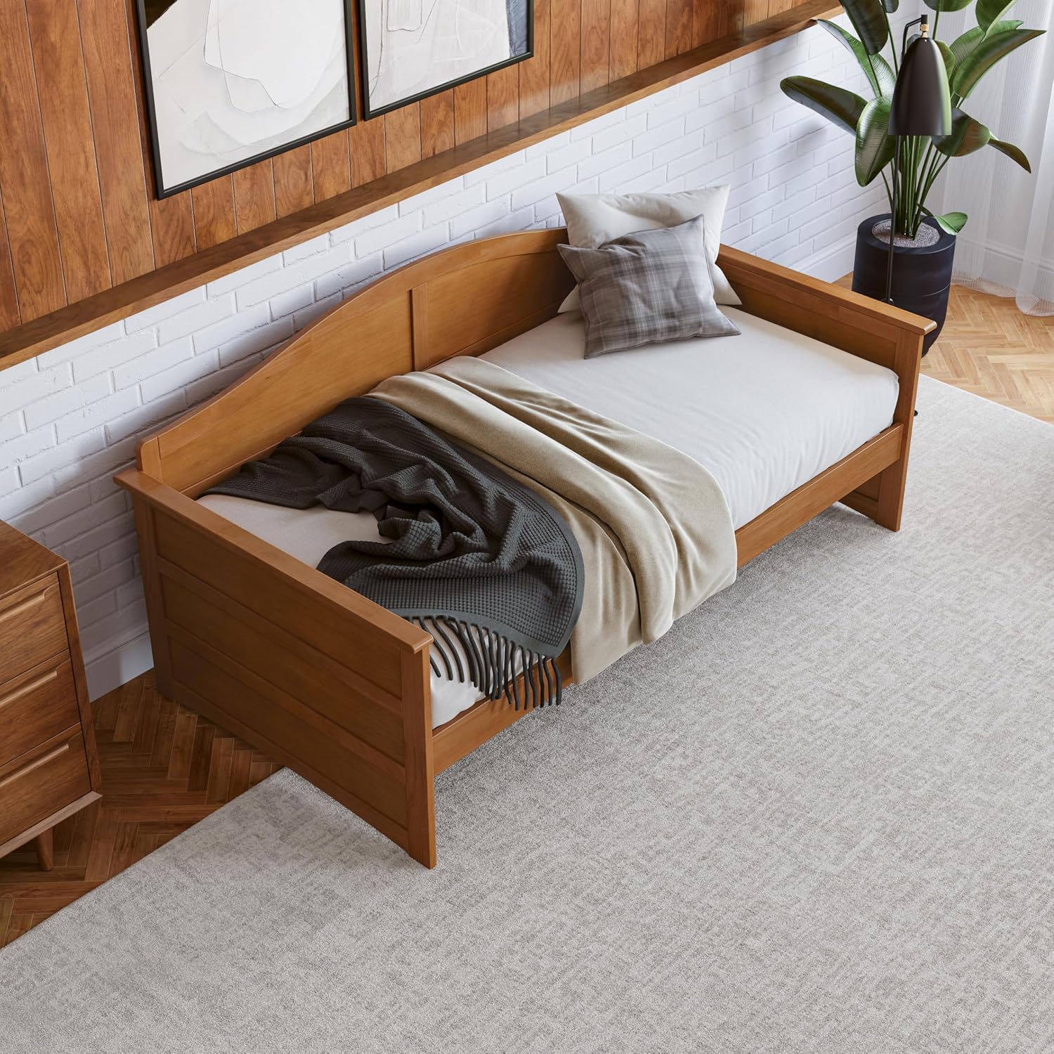 AFI, Acadia Wood Daybed Frame, Twin, Light Toffee