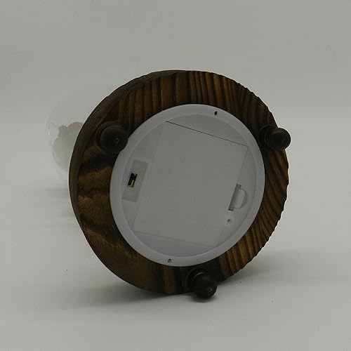 Miniatura 6 de CVHOMEDECO. Funciona con pilas con temporizador LED iluminado y rosa de poliuretano roja con pétalos caídos en una cúpula de cristal, gran regalo