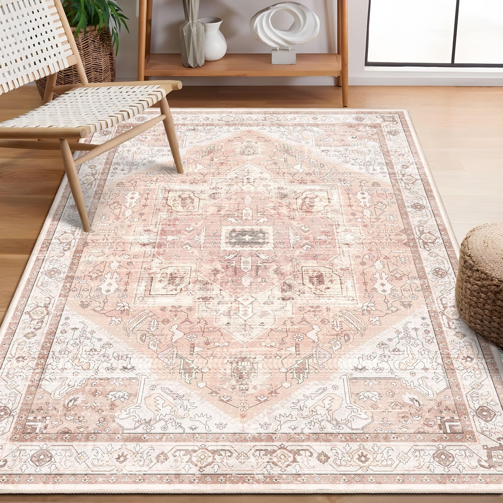 Amazon.com: MUJOO Pink Rug 3'x5',Washable Rugs for Entryway