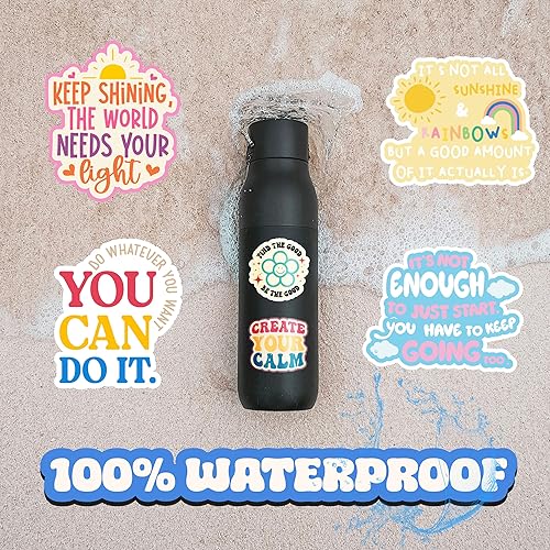 Miniatura 7 de 300 calcomanías holográficas motivacionales positivas para niños, paquete de calcomanías de afirmación para botellas de agua, diarios, cuadernos,