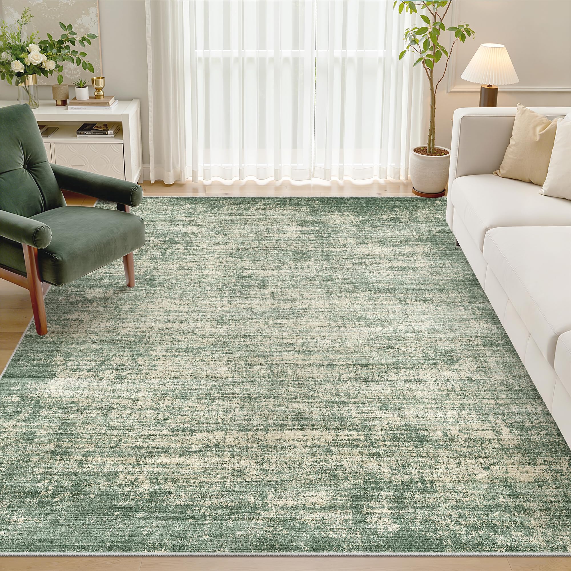 zesthome 5x7 Area Rugs, Modern Washable Rug, Non-Slip Rugs for Living Room, Stain Resistant Abstract Rugs, Ultra-Thin Indoor Area Rug 5x7, Home Decor