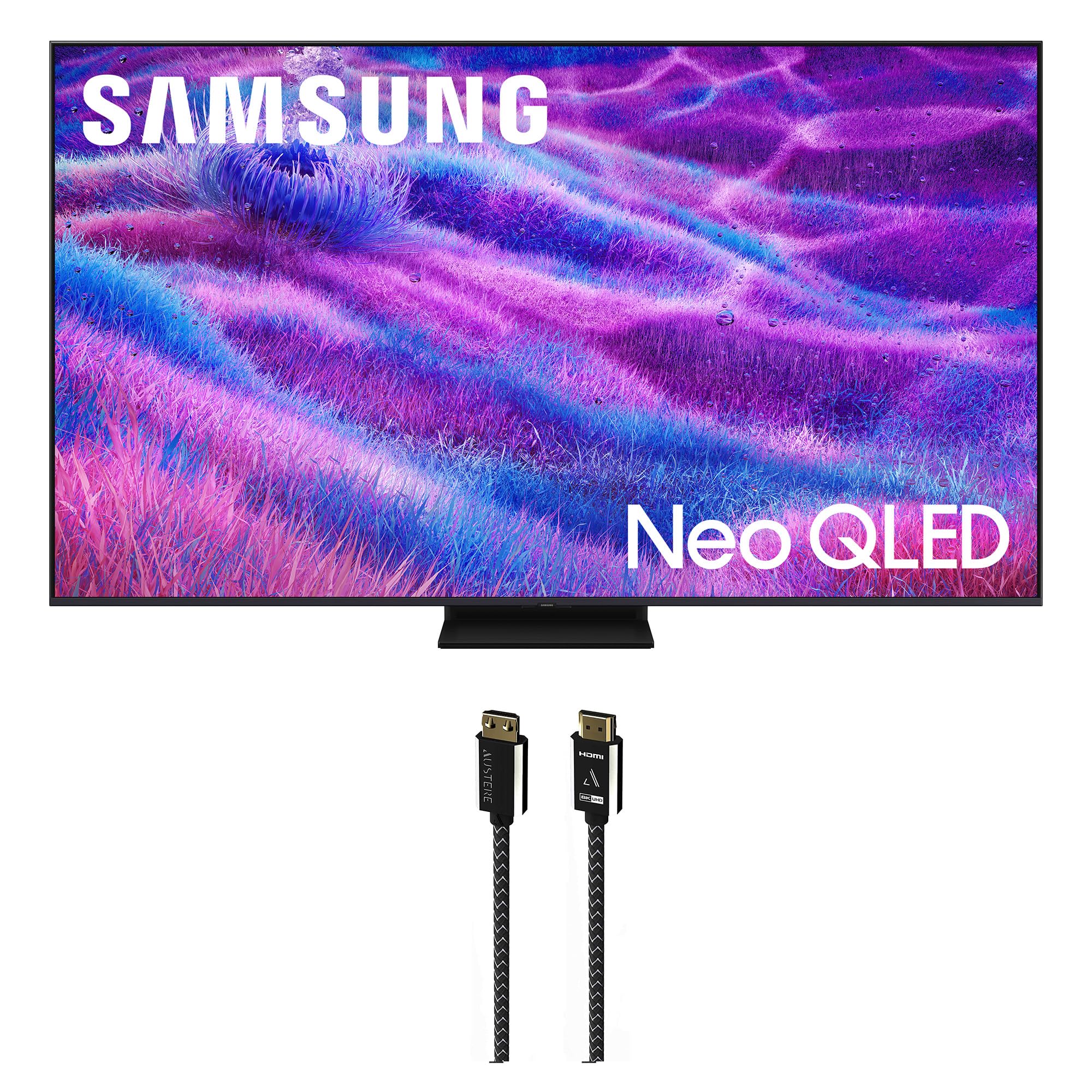 Samsung QN75QN80FAFXZA 75 Inch Neo QLED QN80F Series Supreme UHD 4K TV with an Austere 7S-8KHD2-2 5M VII