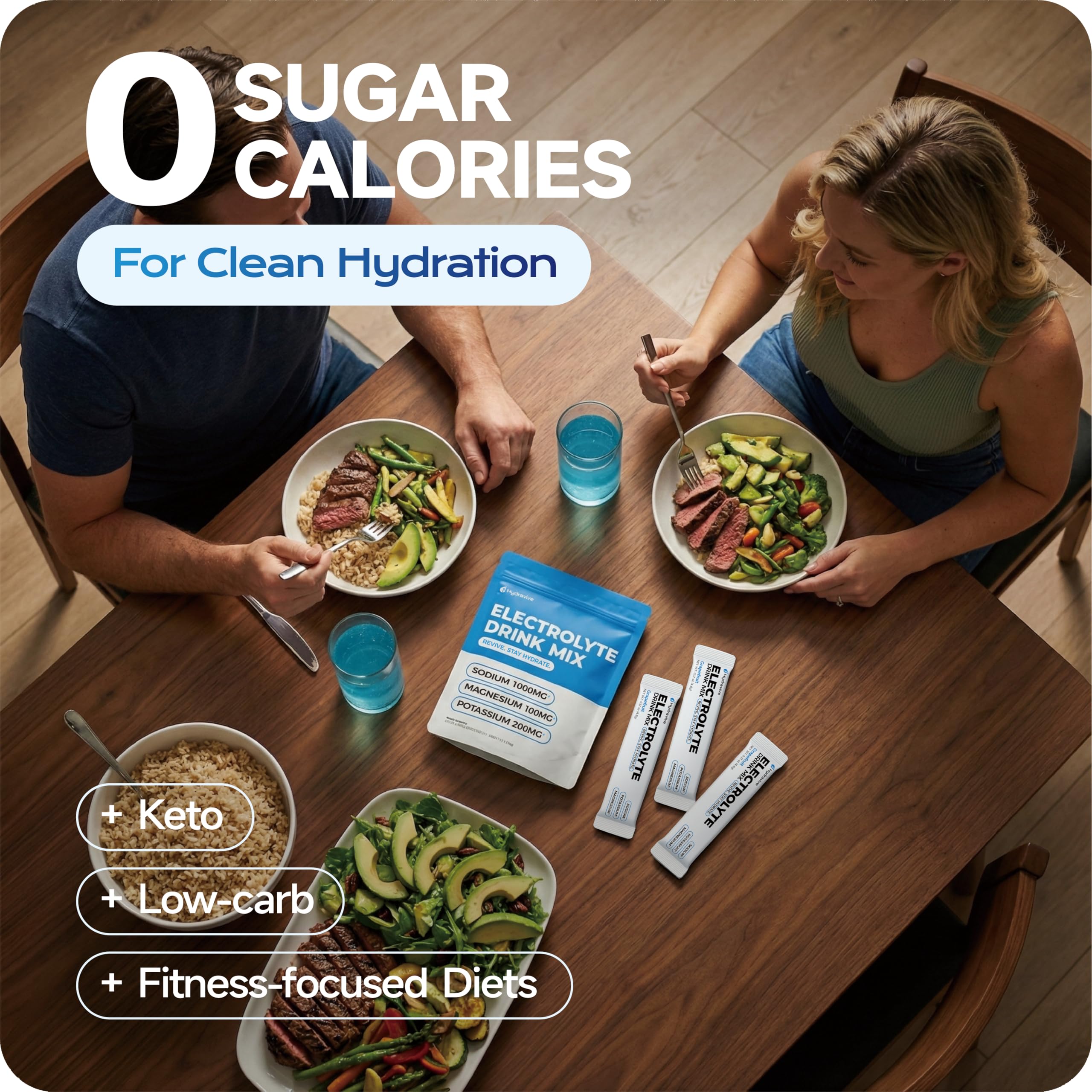 High-Sodium Electrolyte Drink Mix Sugar Free,0 Calories 20 Packs — Amazon image 3