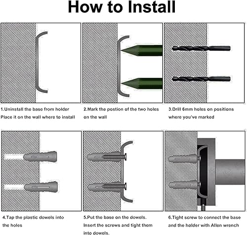 Miniatura 7 de Soporte para secador de pelo acero inoxidable cromado (plata)