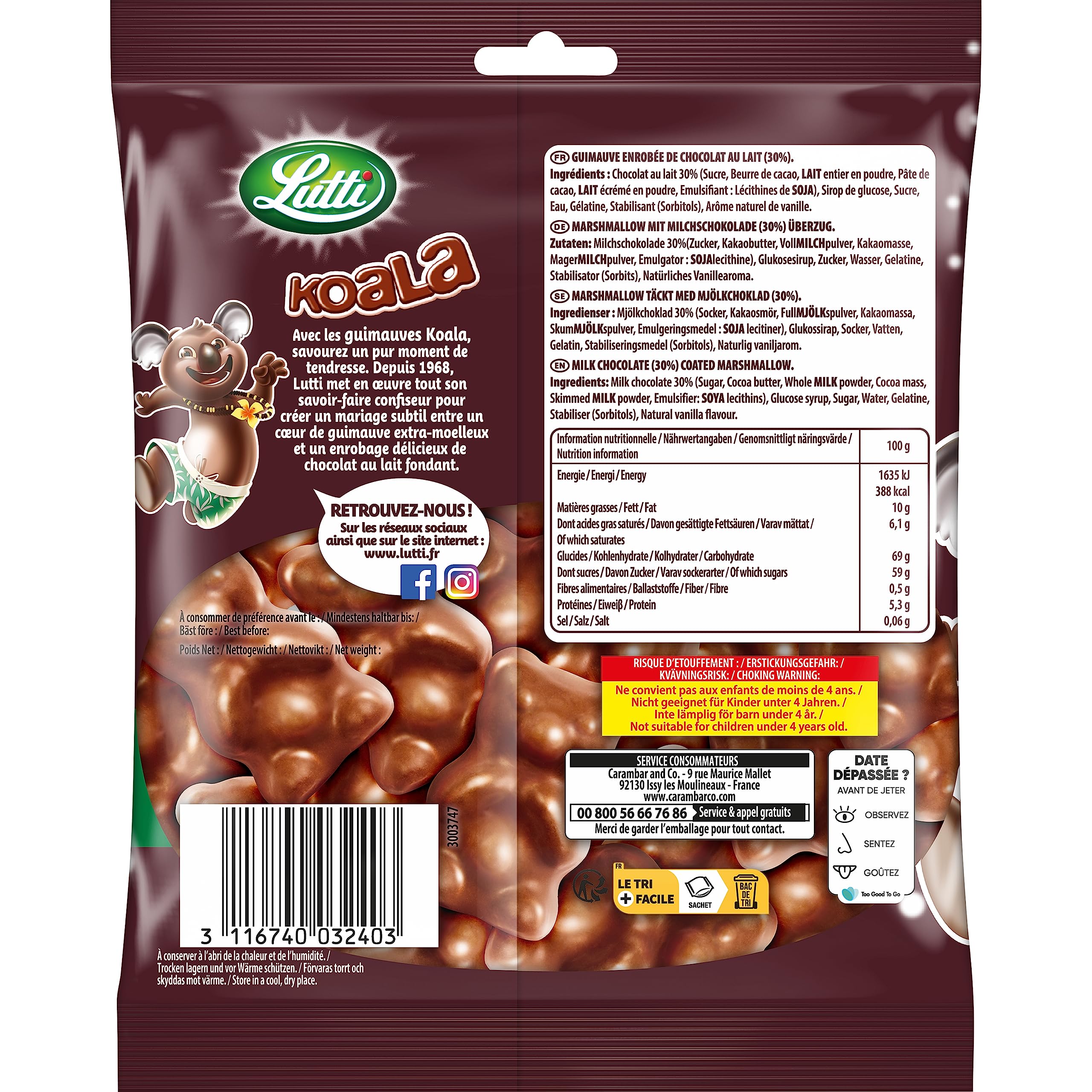 Lutti Koala lait 100G