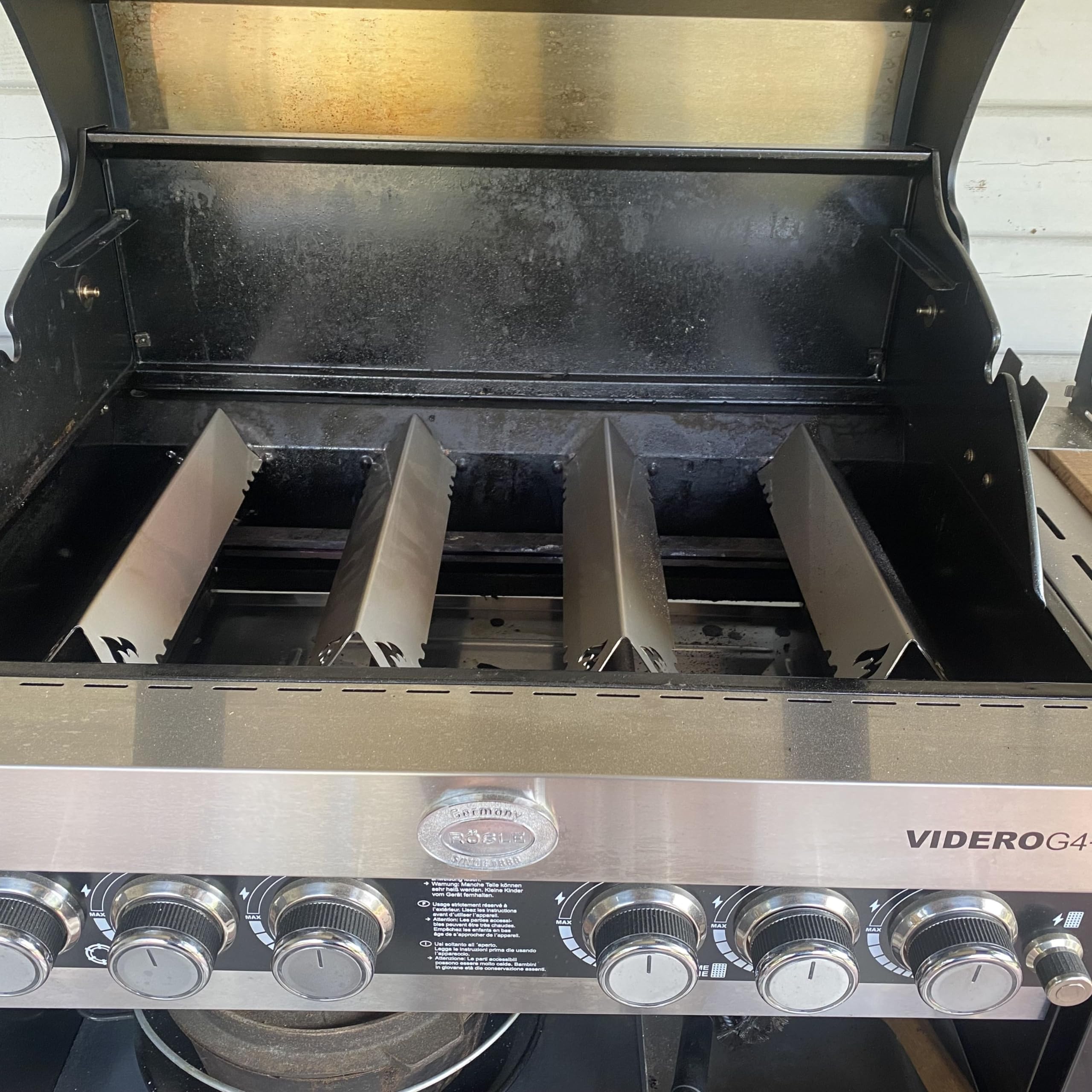 Grillrost.com Das Original Edelstahl Aromaschiene für Rösle Brennerabdeckung für Videro G4-SL und G4-SK
