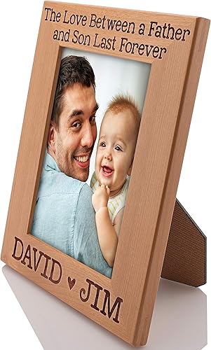 Miniatura 2 de Marco de fotos personalizado para regalos de papá, marco de fotos de madera de 5 x 7 pulgadas, gran regalo para el día del padre, cumpleaños o