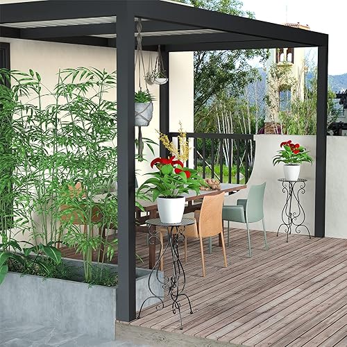 Miniatura 7 de Soporte de metal para plantas para interiores y exteriores, soporte resistente para macetas de 22.5 pulgadas de alto, soporte para pedestal para