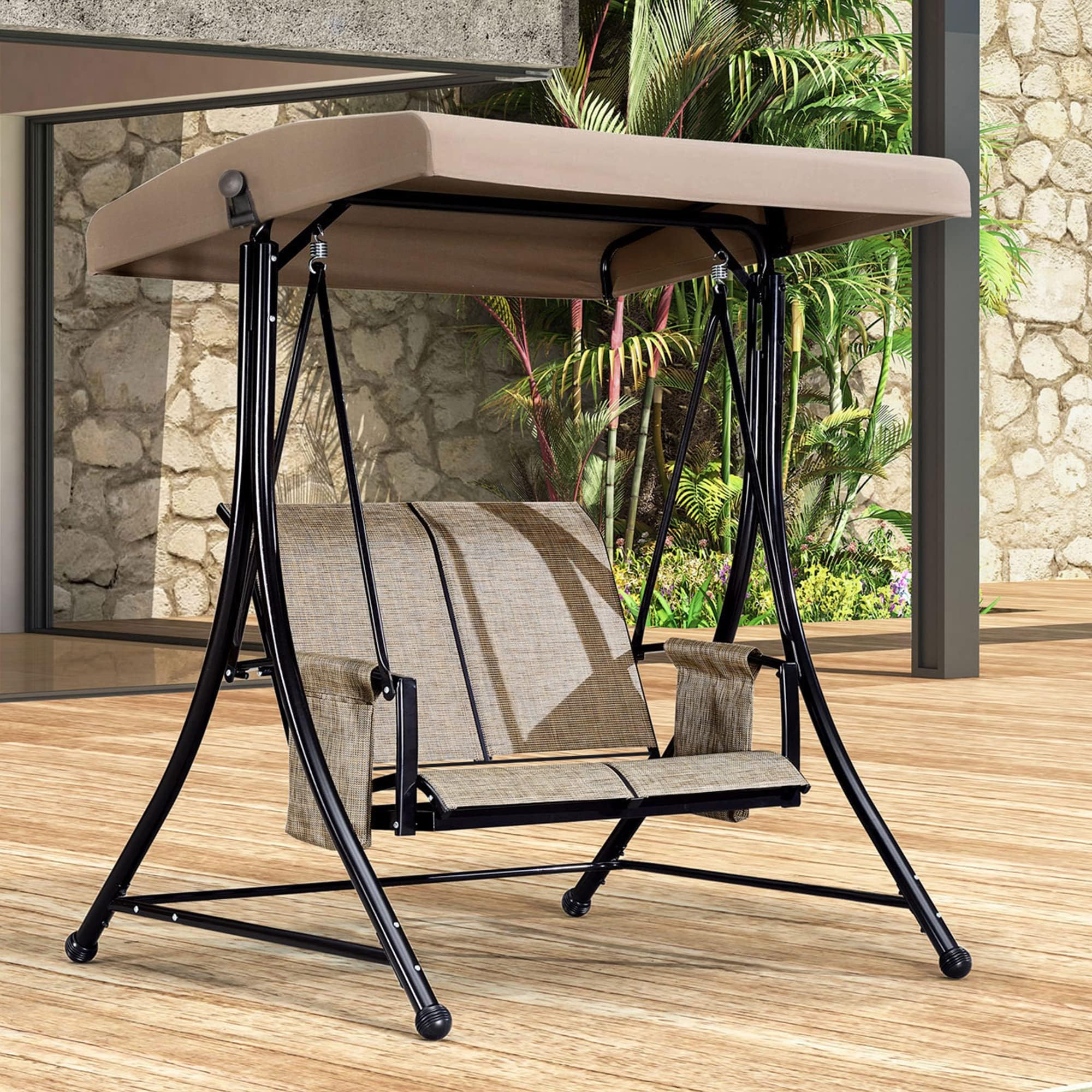PURPLE LEAF 2-Seat Deluxe Porch Swing
