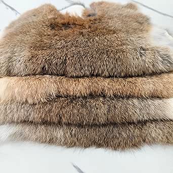Amazon.com: Bulk Craft Rabbit Skin Fur Pelt (4-Pack) - Premium Rabbit ...