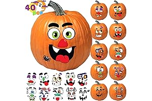 JOYIN 40 Faces Pumpkin Decorating Stickers