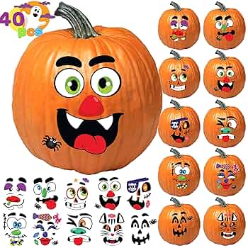 100 Autocollants Halloween Citrouille – Vinyle Imperméable, Motifs Non Répétitifs, Décoration Fête