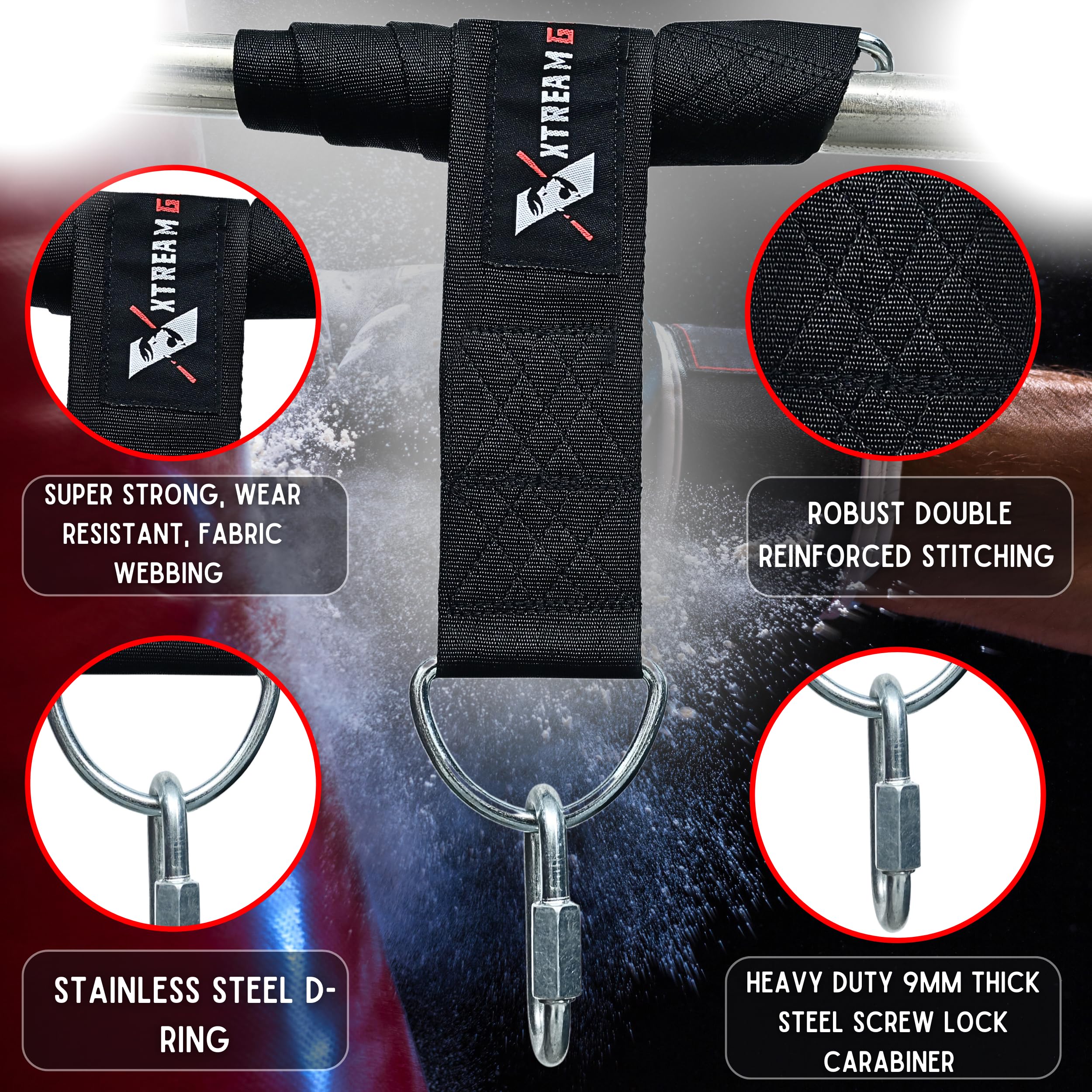 Sangle De Suspension En Nylon Pour Sac De Frappe Lourd - Support Jusqu'à 250 Kg - Installation Facile Sur Poutre Ou Branche