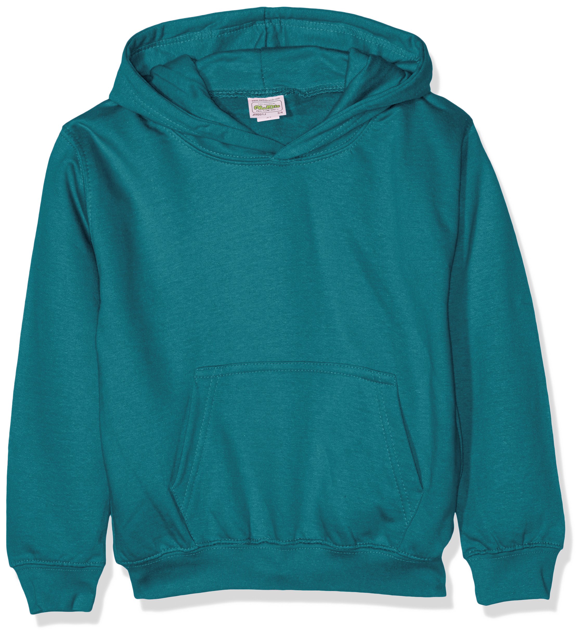 AWDis Boy's Kids Hoodie, Green (Jade), Small